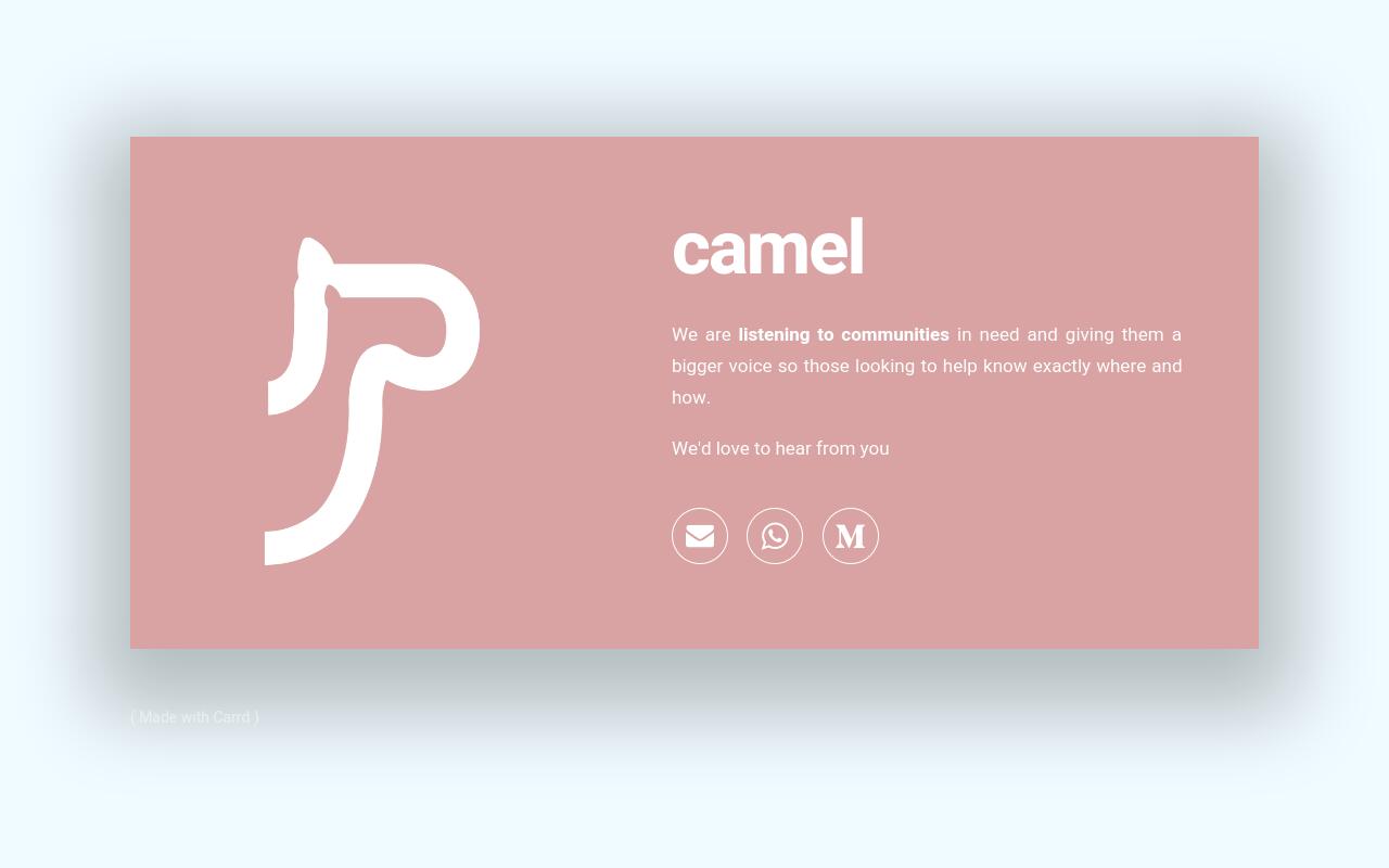 Carrd profile picture for @camel